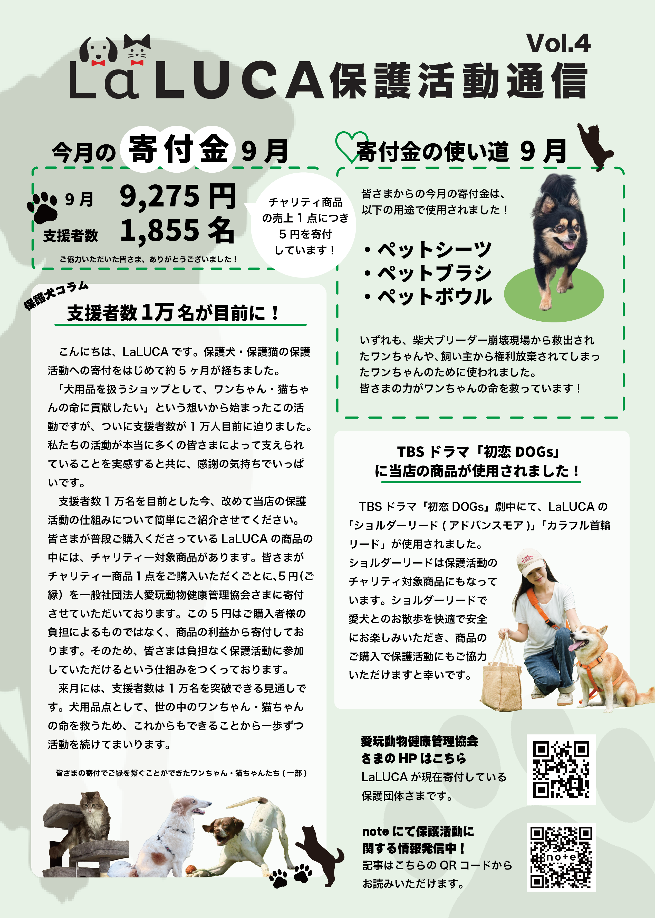 LaLUCA保護活動通信Vol.4