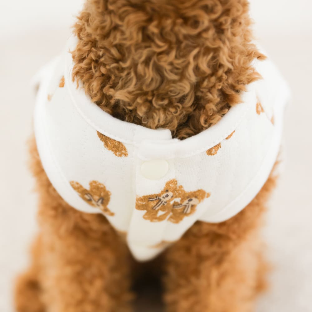 犬 服 ペット 犬服 くま ペットウェア 熊柄 クマ柄 かわいい おしゃれ 小型犬 中型犬 春秋 ドッグウエア LaLUCA おんぶ クマ お洒落 子犬 成犬用 おさんぽ ワンチャン わんちゃん 愛犬 ペット用品 お散歩 イヌ ワンちゃん 仔犬