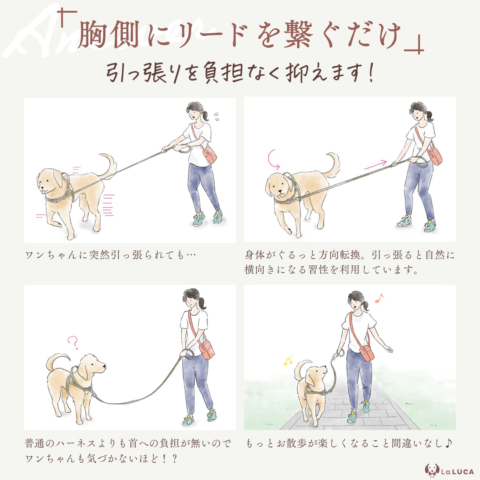 犬 ハーネス 中型犬 大型犬 抜けにくい 抜けない 丈夫 天然素材 おしゃれ かわいい 引っ張り防止 速乾 雨の日 安心 アウトドア 簡単 ロック 胴輪 犬用 介護 お出かけ 散歩 夜間 はーねす 首輪 成犬用 愛犬 リード いぬ ワンちゃん 反射素材