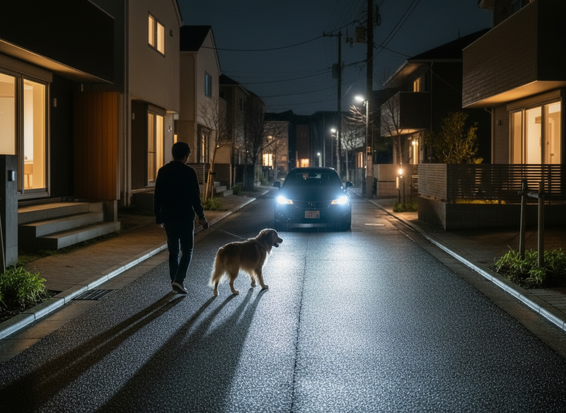 夜の犬の散歩は危険？事故や脱走を防ぐために今すぐできる対策
