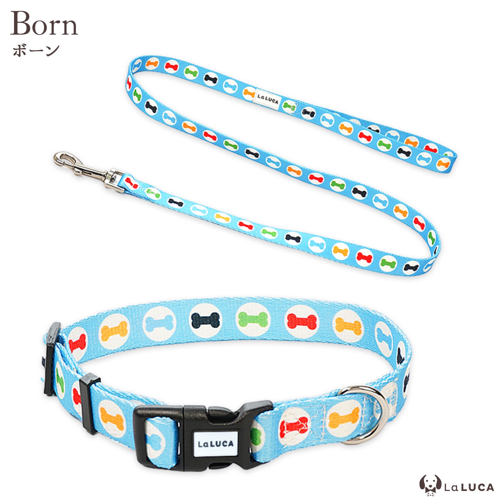 SusanAlexandraのカラフルビーズ犬用首輪とリードセット SusanAlexandraのカラフルビーズ犬用首輪とリードセット