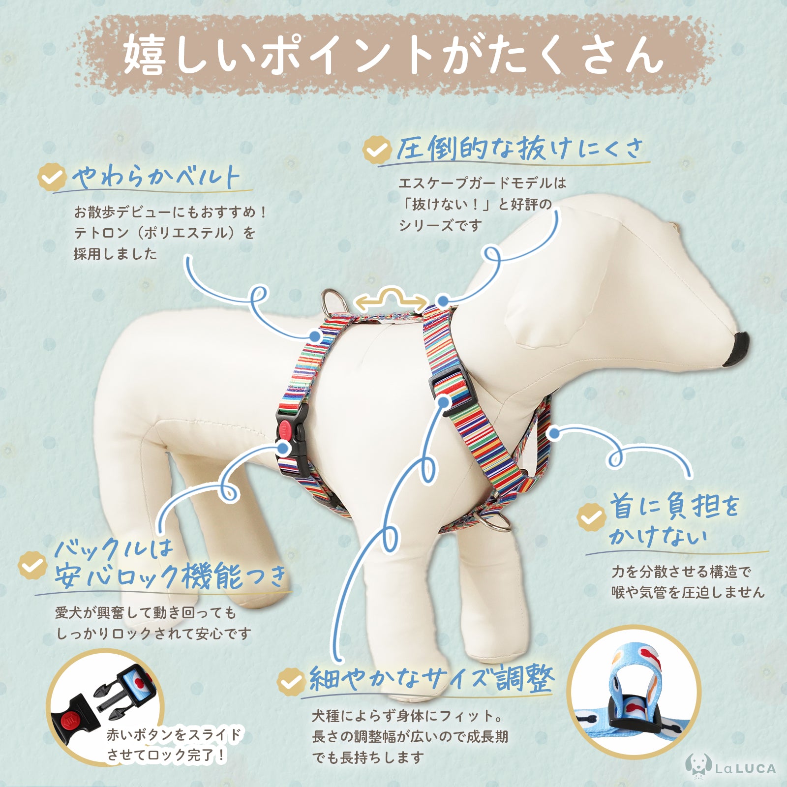 カラフルハーネス＆リード